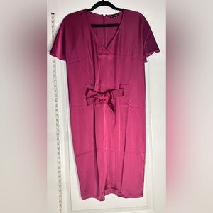 Universal Standard Berry Becca Half Tie V-Neck Dress, Size 0-00/4XS